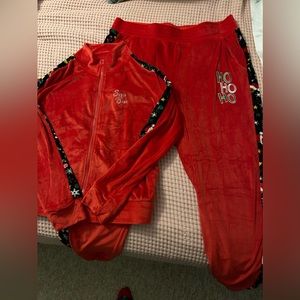 Juniors leisure suit Santa baby with cats - 2 piece set